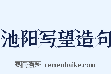 池阳写望造句是什么意思的图片